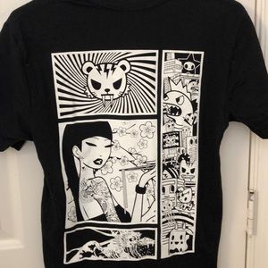 TOKIDOKI BLACK T-SHIRT JAPAN KAWAII MANGA T-SHIRT